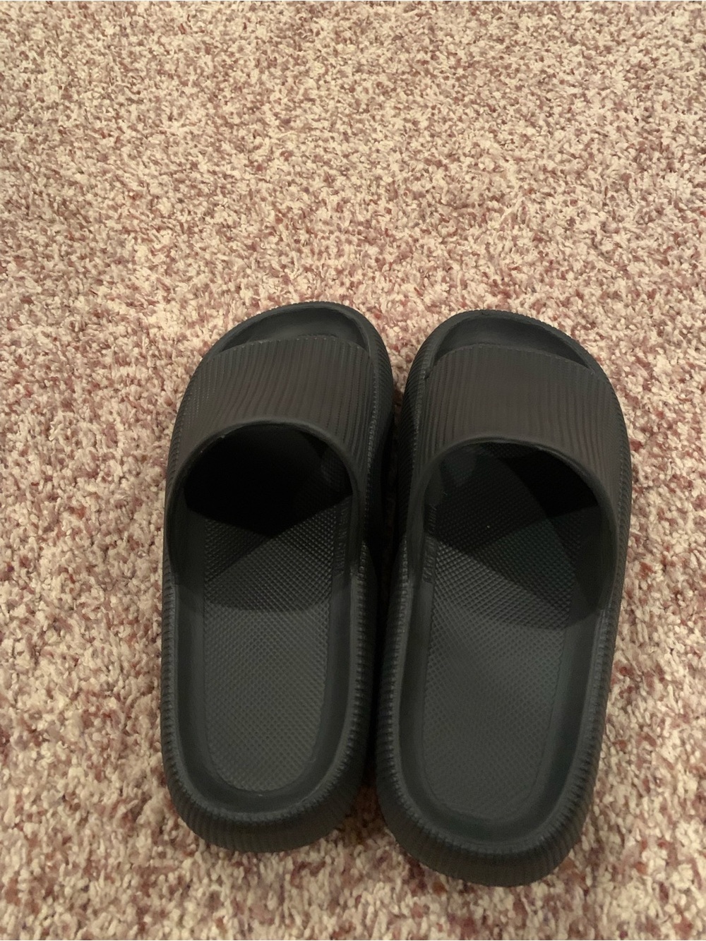 Women's Black Slide Sandals - Comfortable Everyday Slip-Ons - Picture 4 of 6